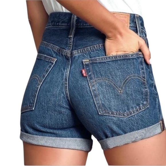 Levi's Pants - Levi’s 501 Button Fly Raw Hem Jeans Shorts Size 26
